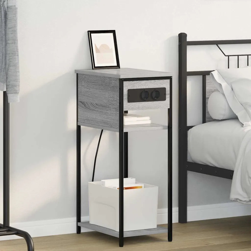 Armadio da Notte Grigio Sonoma 41 x 28 x 76 cm 859578