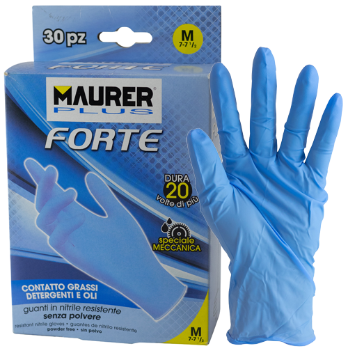 Guanti monouso in nitrile 'forte' maurer plus