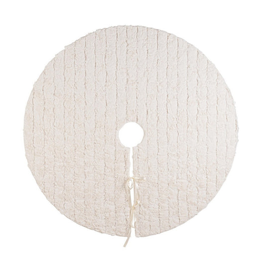 Copribase Albero di Natale Wolly Tappeto 90 cm Colore: Avorio