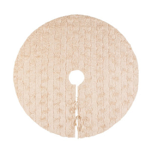 Copribase Albero di Natale Wolly Tappeto 90 cm Colore: Beige