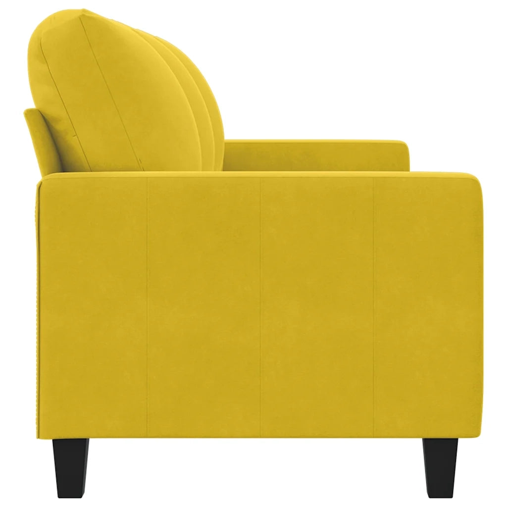 Divano a 3 Posti Giallo 180 cm in Velluto 359215