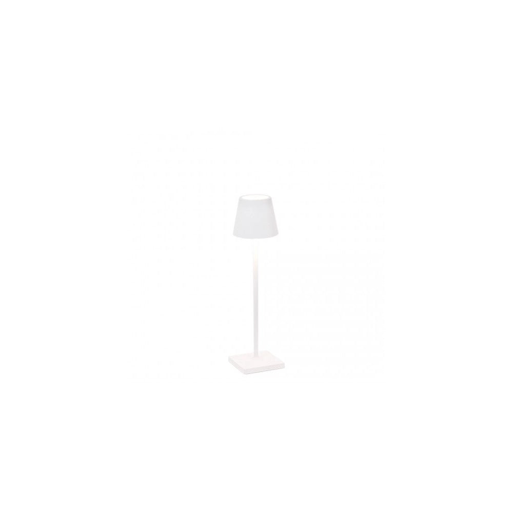Lampada a led da tavolo Poldina Pro Micro Bianca ricaricabile e dimmerabile con batteria fino a 12 ore