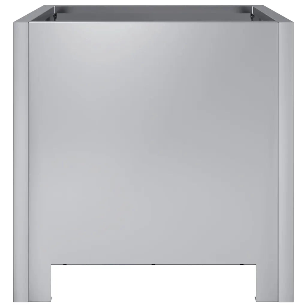 vidaXL Fioriere da Giardino 2 pz 30x30x30 Grigie in Acciaio Zincato