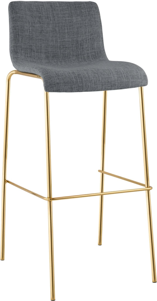 Sgabello da bar Hoover in tessuto 4 piedi oro 5