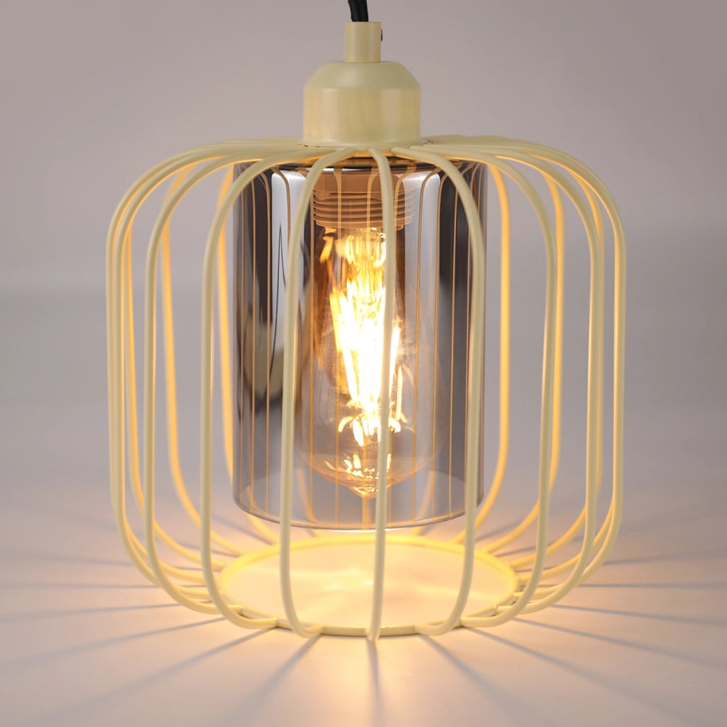 Lampada a sospensione ZMH vintage da tavolo da pranzo a 5 luci E27 per soggiorno (lampadina non inclusa)