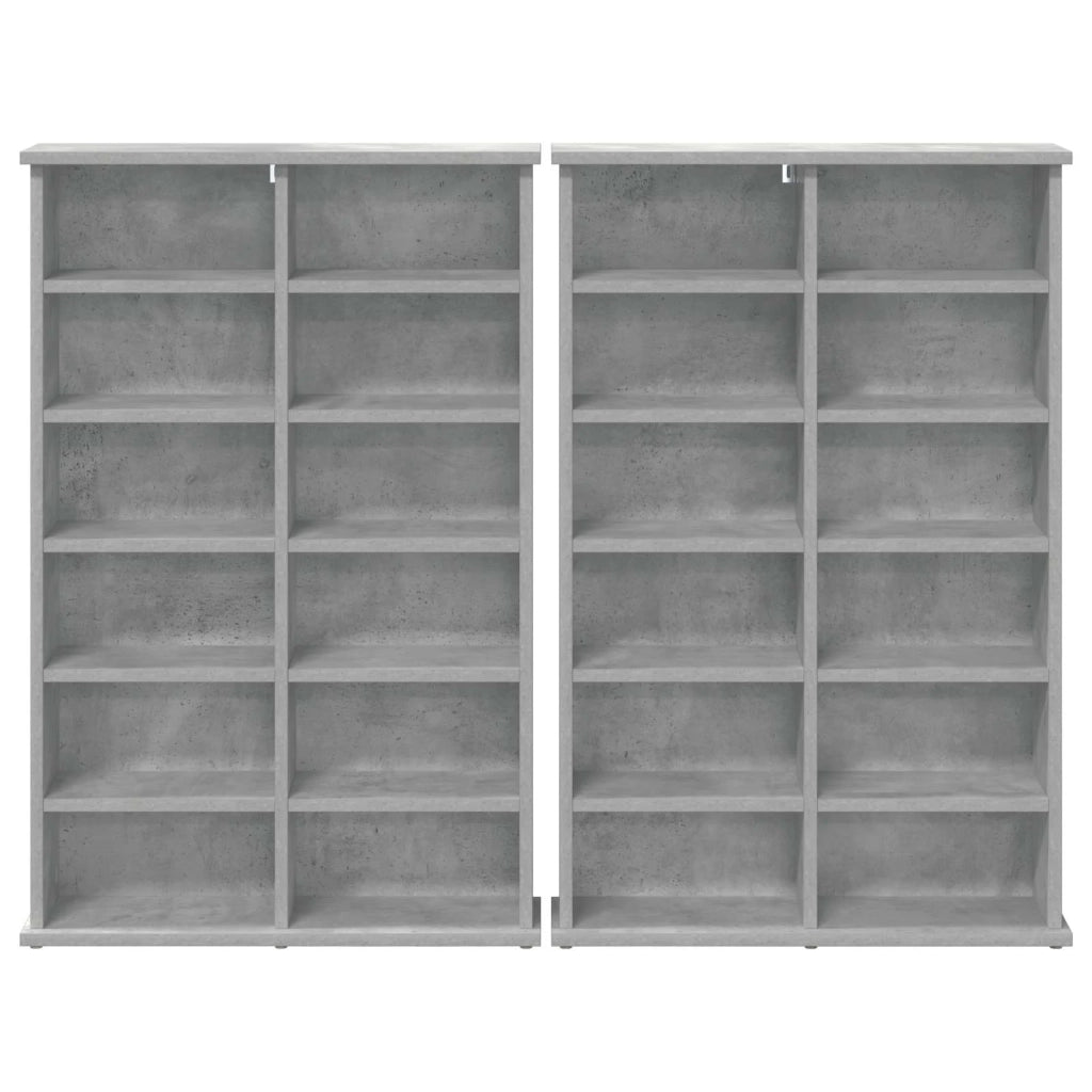 Mobile per CD 2 pz Grigio Cemento 60 x 17 x 92 cm 8012737