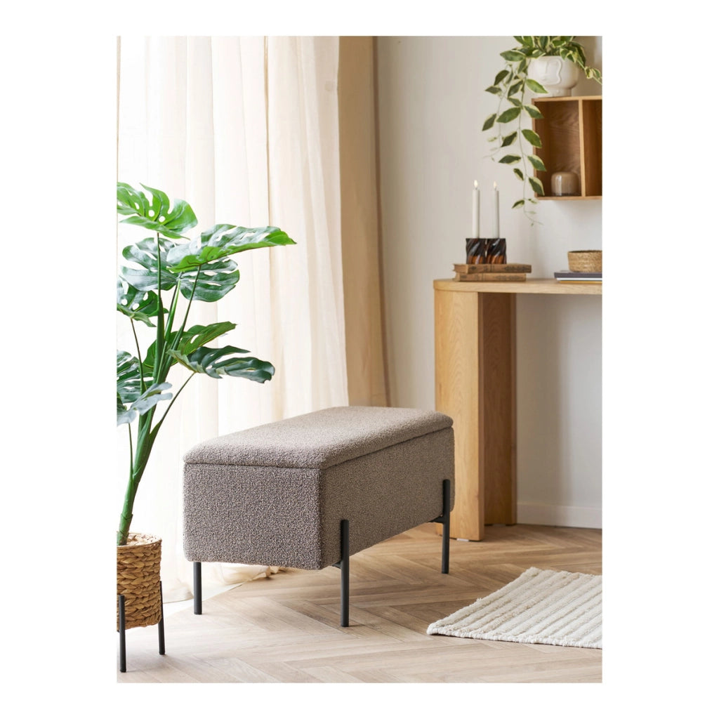Panca Watford, Marrone, Poliestere, 36,5x95x43 cm