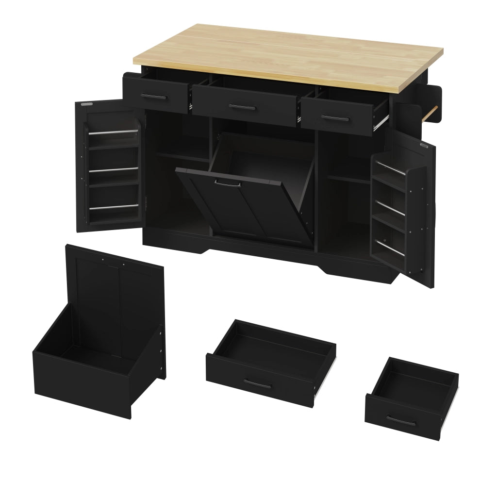 Isola Cucina Mobile con Piano Ribaltabile e Cassetto ¨C MINIMAL ¨C Bianco, 120x45x87 cm