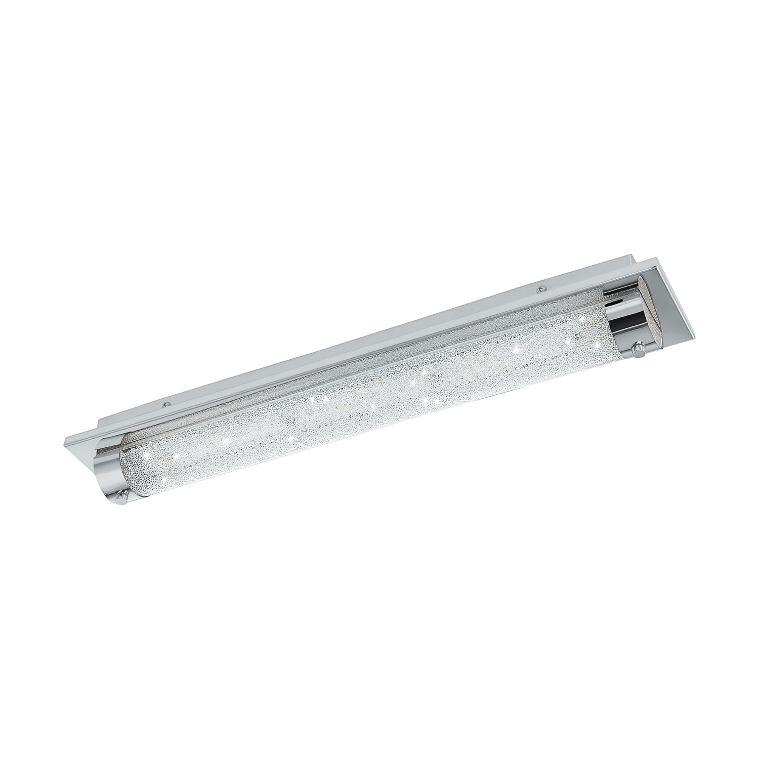 Plafoniera Moderna Tolorico Acciaio Cromo Luce Led Integrato 20,5W