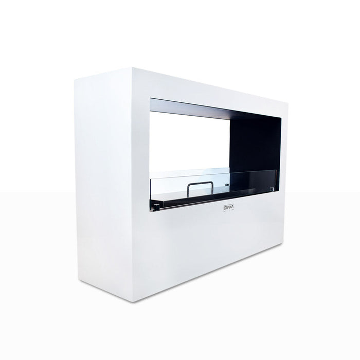 Camino a Bioetanolo da Pavimento 100x30x70 cm Giotto S Bianco