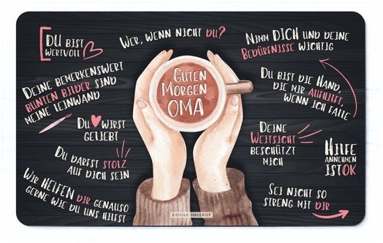Tavolo da colazione "Buongiorno nonna", regalo di compleanno per nonna, regalo per nonna, miglior regalo per nonna