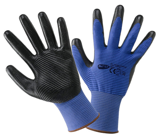 guanti poliestere palmo in nitrile rugoso dorso areato 'crinkle' tg 10 cod:ferx.97060