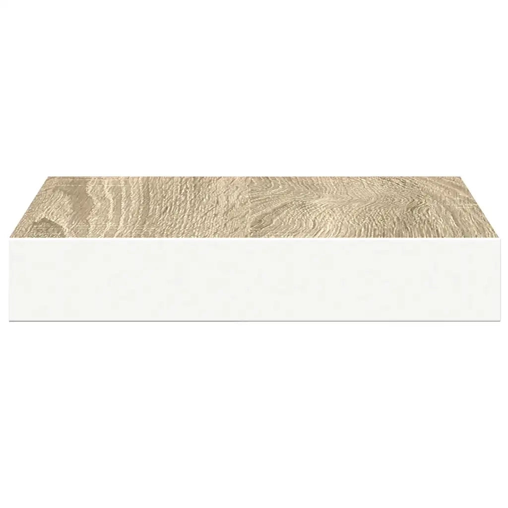Mensole a Muro 2 pz Rovere e Bianco 23x23,5x3,8 cm in MDF cod mxl 33367