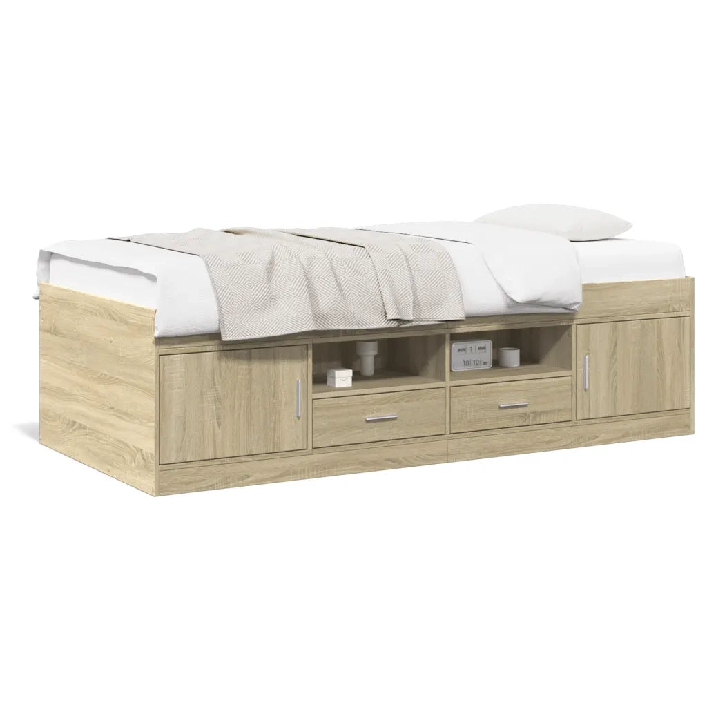 Divano Letto con Cassetti senza Materasso 100x200 cm 3280239