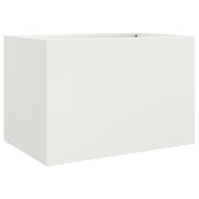 Fioriera | Cassetta per fiori | Vaso Bianca 62x47x46 cm in Acciaio