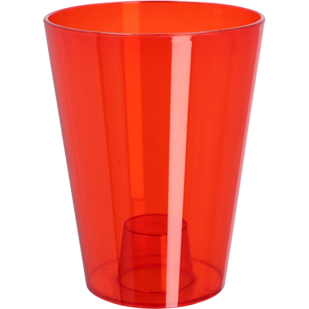 Vaso da fiori KADAX per orchidee, in plastica, rosso, resistente, 12 cm