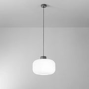 Sospensione Contemporanea Lucerna Metallo Ceramica Bianco 1 Luce E27 Ip20 D35