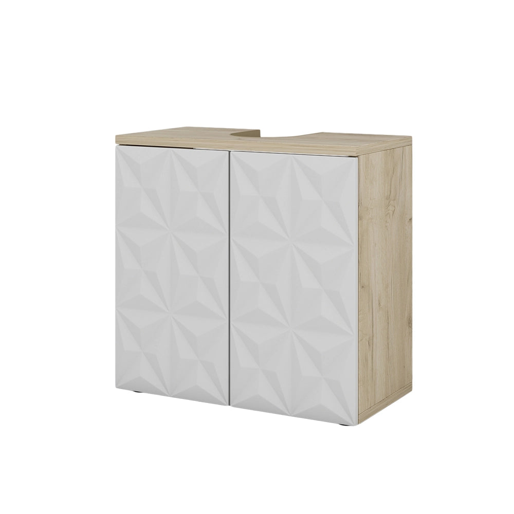 Vicco Mobile sottolavabo per bagno Bianco 60 x 57 cm con 2 porte