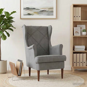 Poltrona Grigio Scuro Velluto 42029897