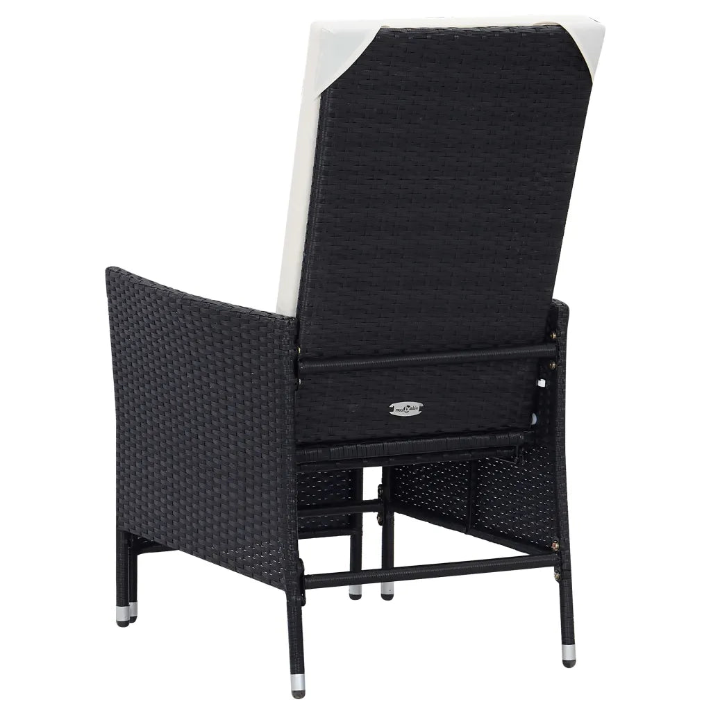 Set Divani da Giardino 2 pz con Cuscini in Polyrattan Nero 310231