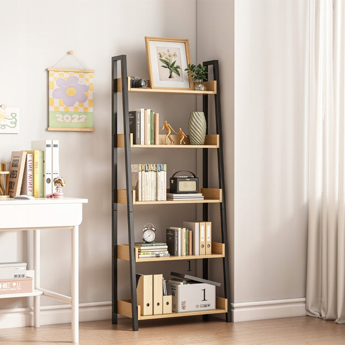 Scaffale a scala per libri da ufficio soggiorno loft