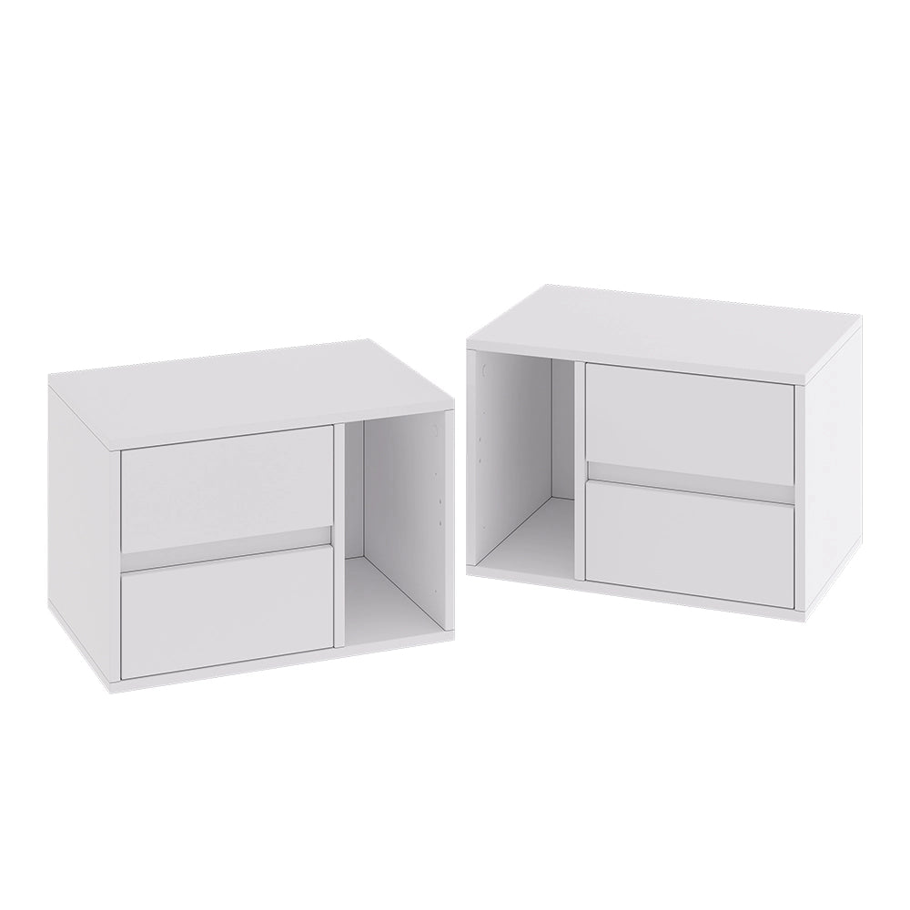 Vicco Comodino Bianco Set di 2