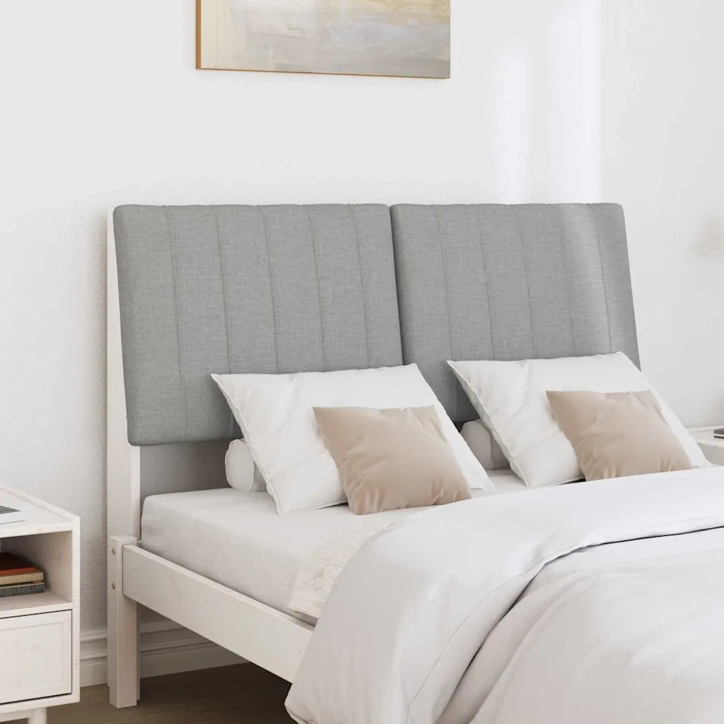 Testiera | Testata imbottita Grigio chiaro 120 cm Pino massello