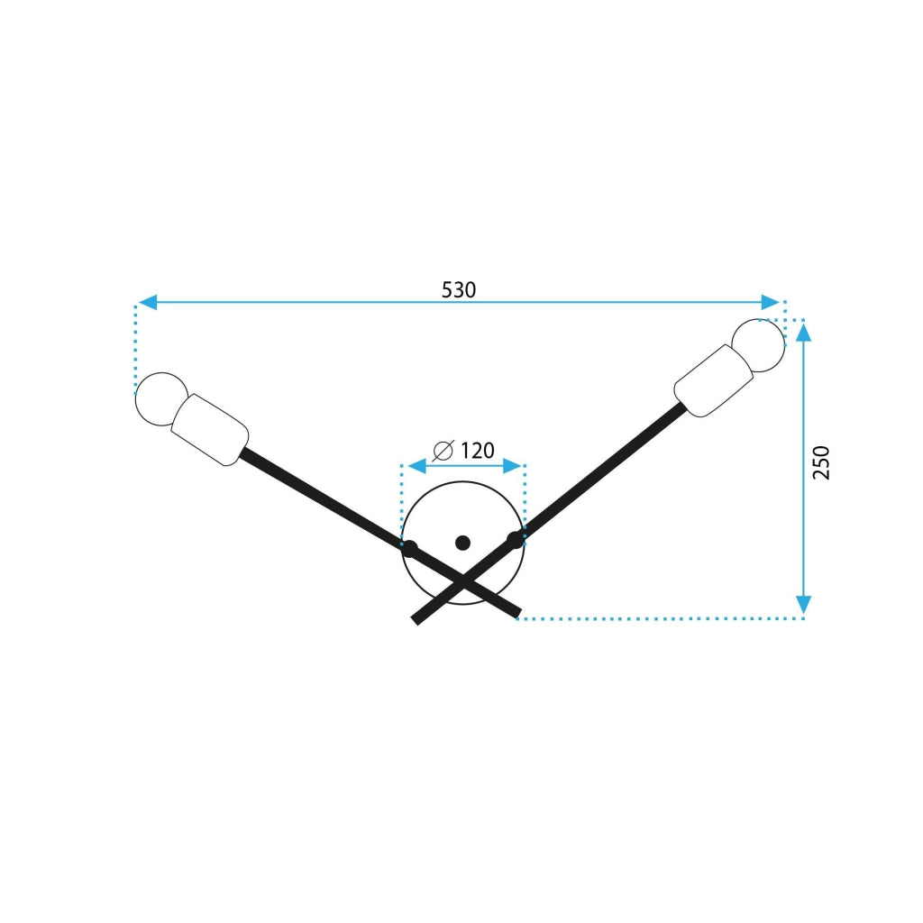 Lampada Da Parete APP1119-2W Black