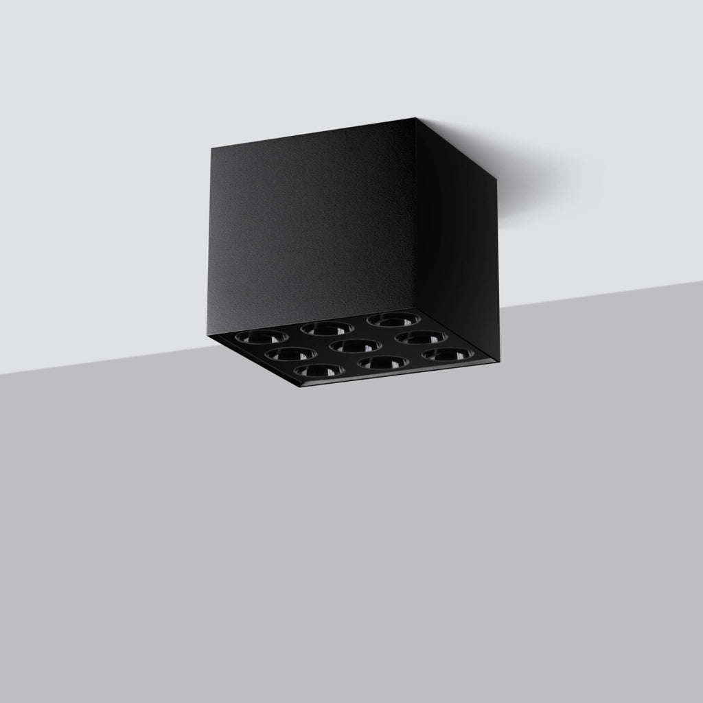 Spot soffitto quadrato nero LED 16W MONARO PU.1211
