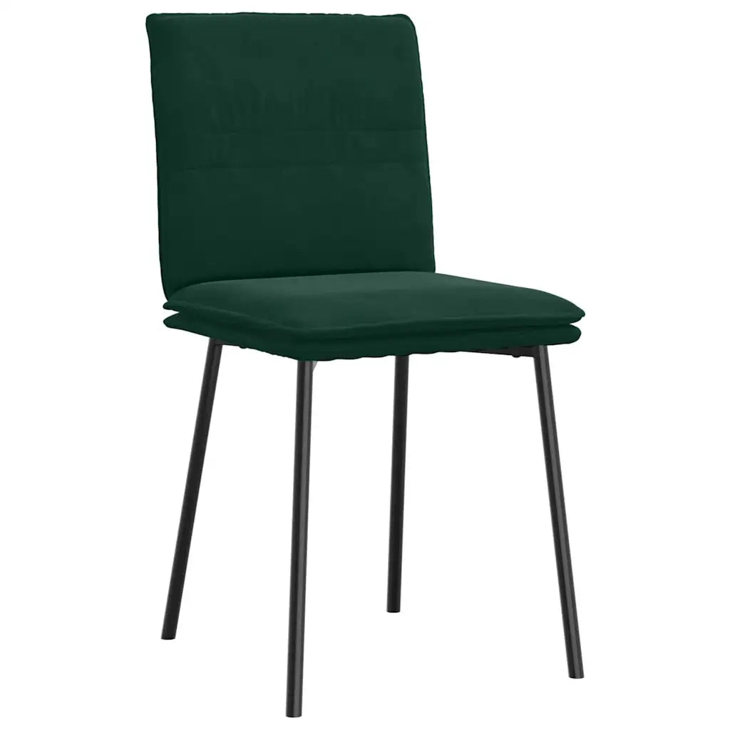vidaXL Sedie da Pranzo 2 pz Verde Scuro in Velluto