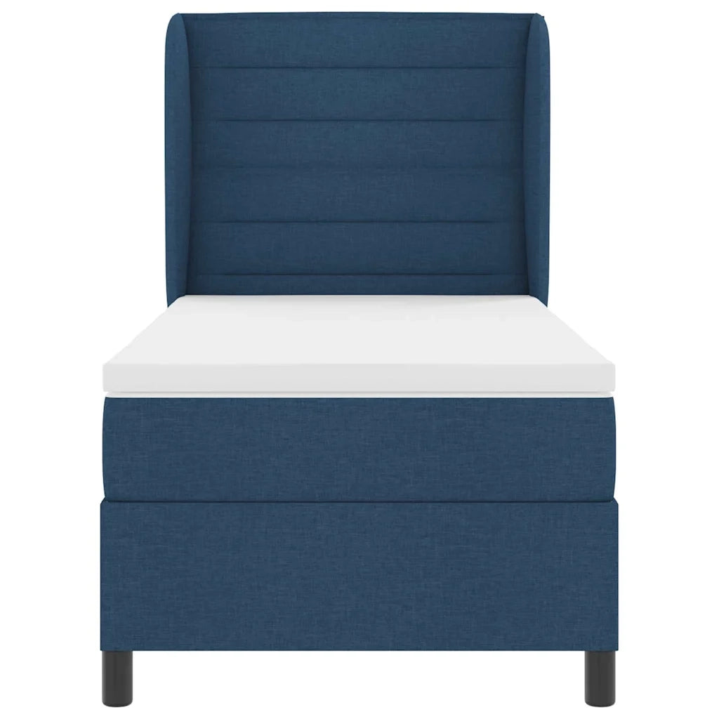 Letto a molle con materasso Blu 100 x 200 cm Tessuto 3340493