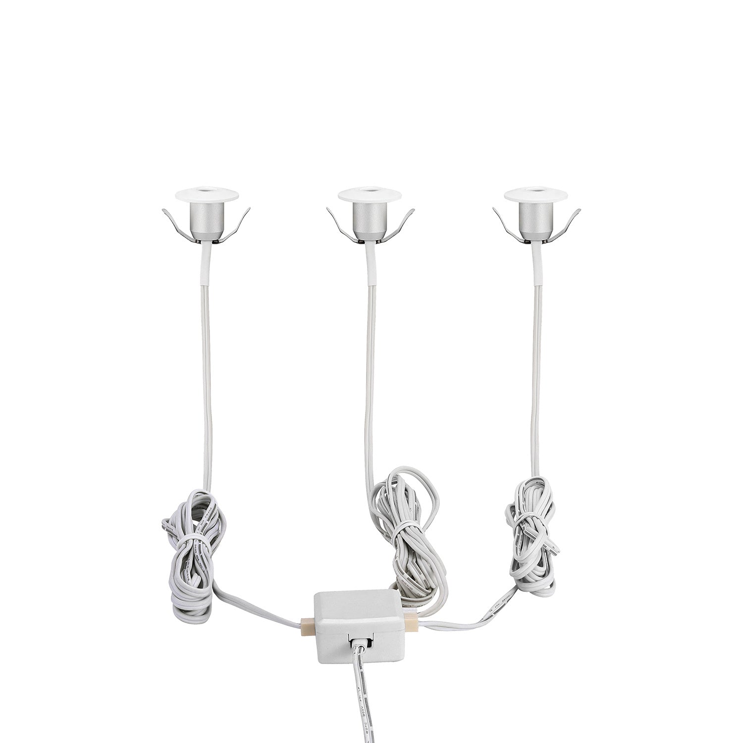 Faretto Ad Incasso Moderno Chango In Alluminio Bianco 3 Luci Led 1W 3000K