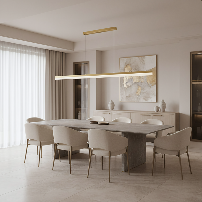 Lampada Da Soffitto Led App1697-cp 200 Cm Brush Gold