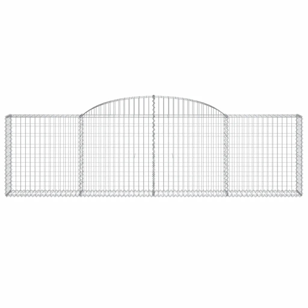 Cesti Gabbioni ad Arco 4 pz 300x30x80/100 cm Ferro Zincato 3146505