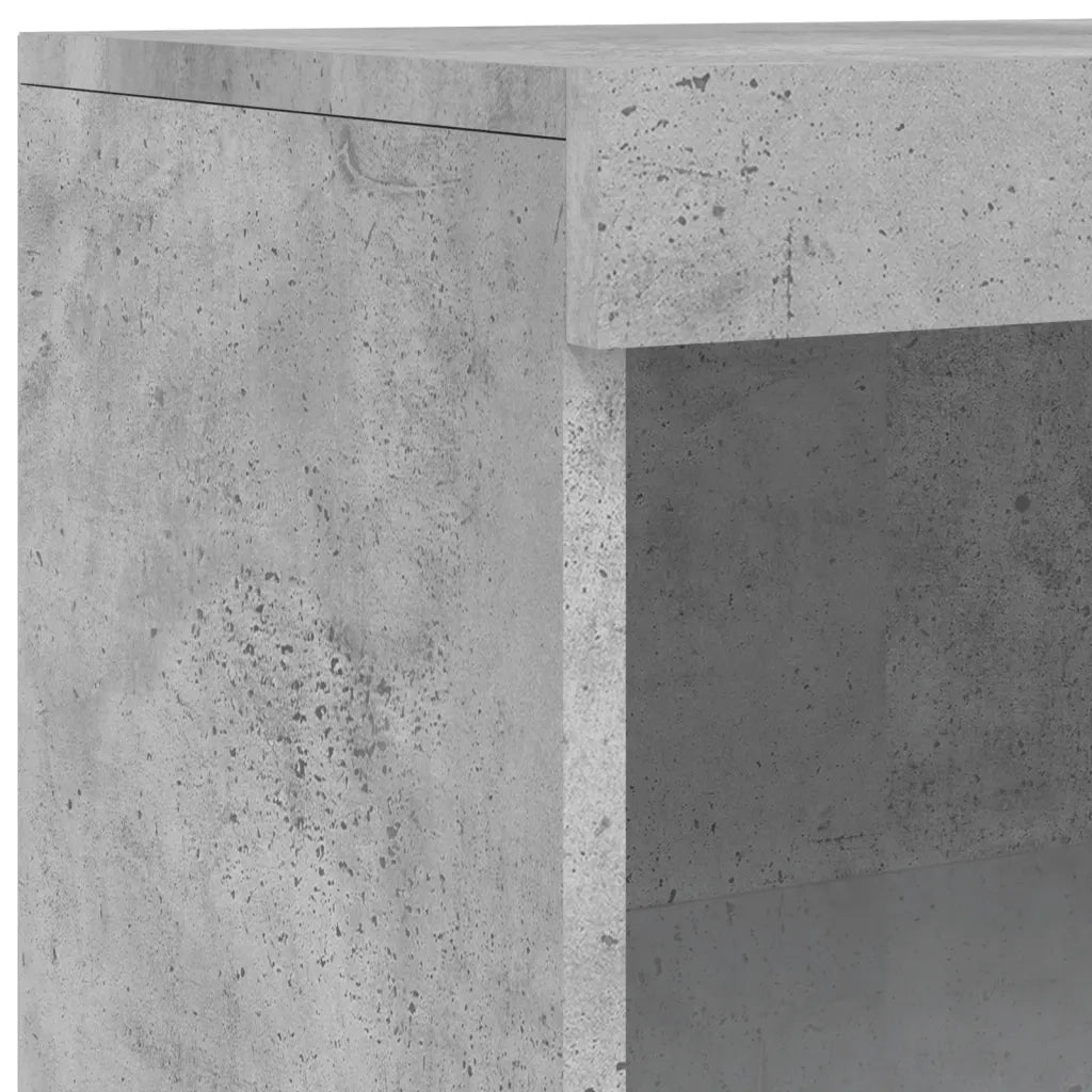 Credenza | Madia | Buffet da pranzo | Armadio da pranzo con Luci LED Grigio Cemento 60,5x37x100 cm