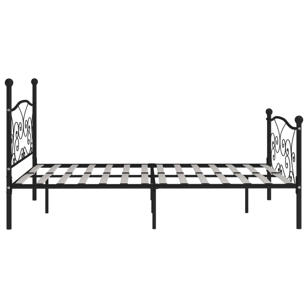 Giroletto con Doghe Nero in Metallo 180x200 cm 284459