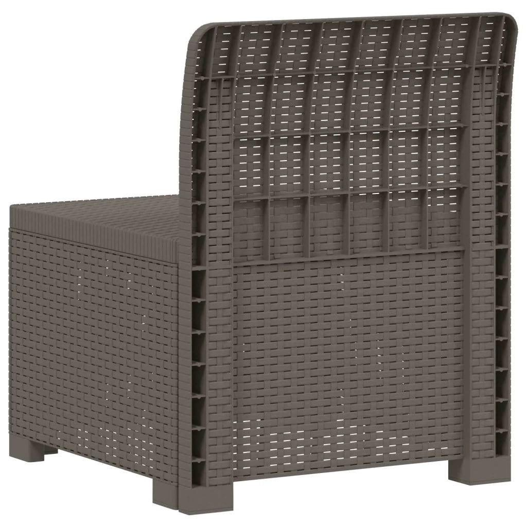 Divano da esterno-Divano da Giardino a 1 Posto Aspetto Rattan PP Grigio Chiaro 288105