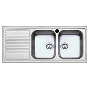 LAVELLO SAXT333A 116X50 CM 2 VASCHE GOCCIOLATOIO SINISTRO