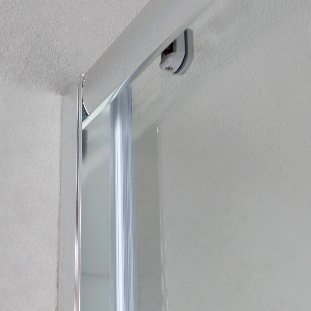 Doccia nicchia 100x6 cm con porta scorrevole