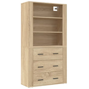 Credenza | Madia | Buffet da pranzo | Armadio da pranzo Rovere Sonoma in Legno Multistrato