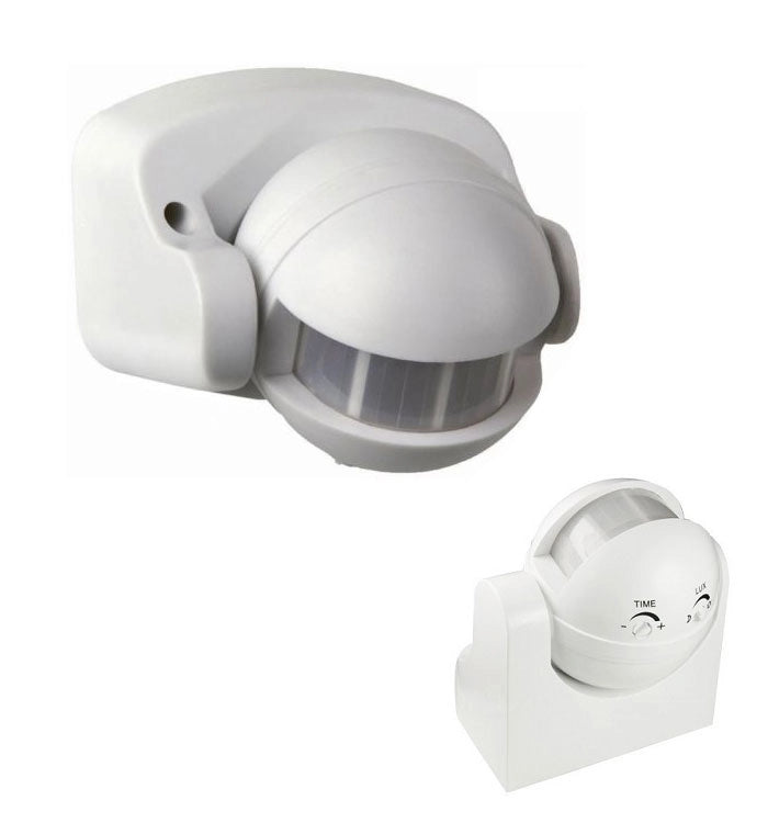 Sensore di movimento con crepuscolare rivelatore di presenza a 160° per esterno