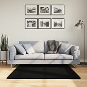 Tappeto a Pelo Corto HUARTE Morbido e Lavabile Nero 120x120cm 375113