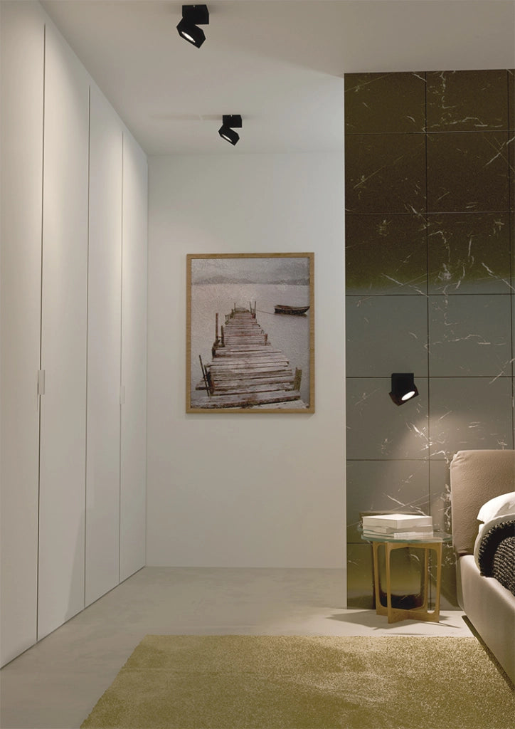 Rubyc Applique da soffitto orientabile LED 14W serie Surface con tecnologia Switch 2700K/3200K/4000K e dimmerazione TRIAC, finitura bianco opaco