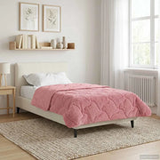 Duvet Estivo Rosa 135 x 200 cm Microfibra e Fleece Teddy 42026198