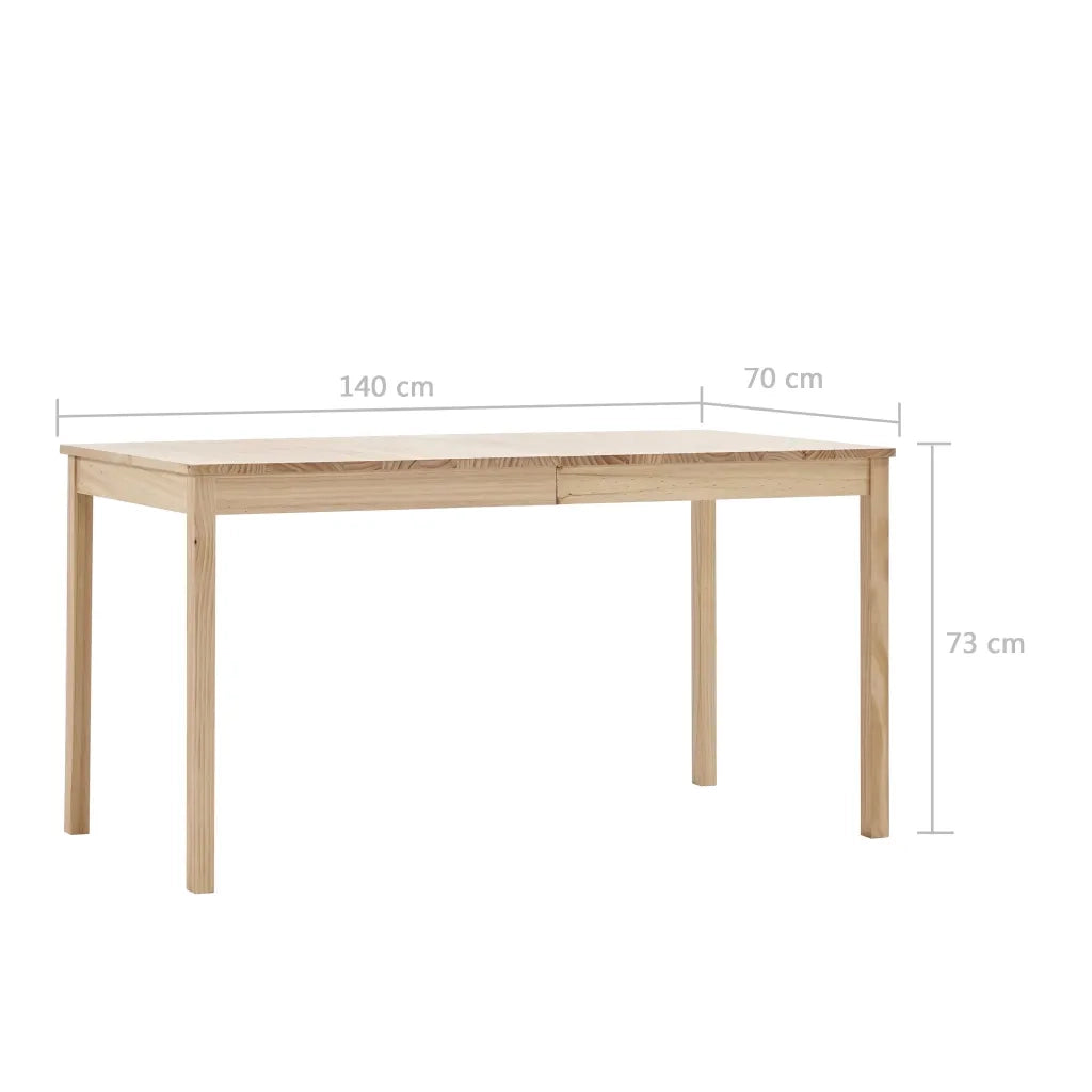 Tavolo da Pranzo 140x70x73 cm in Legno di Pino cod mxl 25475