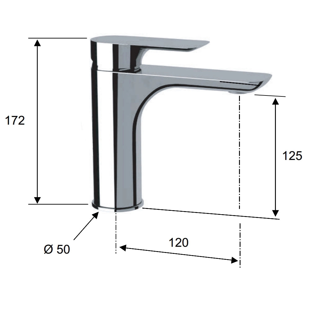 Miscelatore lavabo design serie infinity senza foro