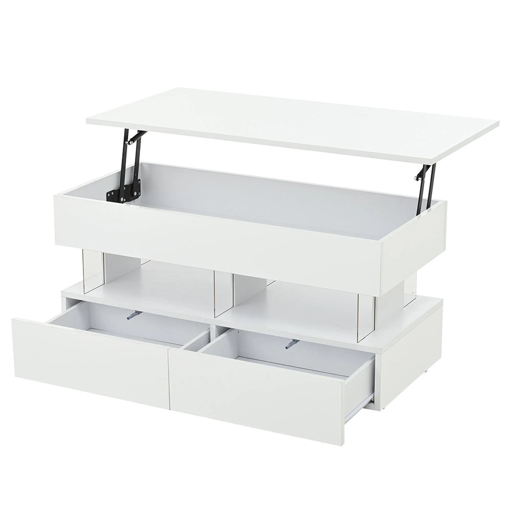 Tavolino regolabile - Xylo - 100x50cm piano alzabile bianco