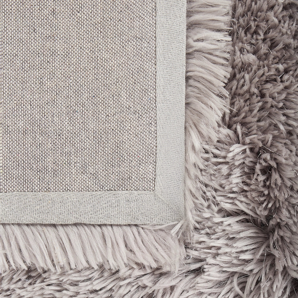 Tappeto Shaggy Tappeto a Pelo Lungo Poliestere Solido Grigio Rettangolare 200 x 300 cm
