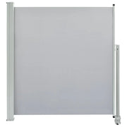 Tenda da sole parasole laterale retrattile per patio giardino terrazza balcone schermo di protezione visiva 140 x 300 cm grigio 02_0007228