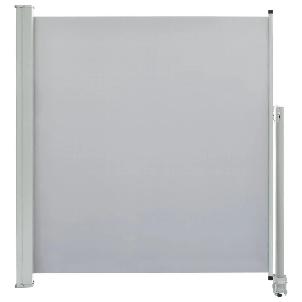 Tenda da sole parasole laterale retrattile per patio giardino terrazza balcone schermo di protezione visiva 140 x 300 cm grigio 02_0007228